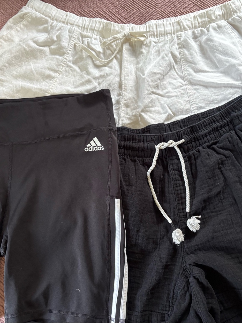 Summer staples! black & white shorts 2XL adidas, old navy & universal thread